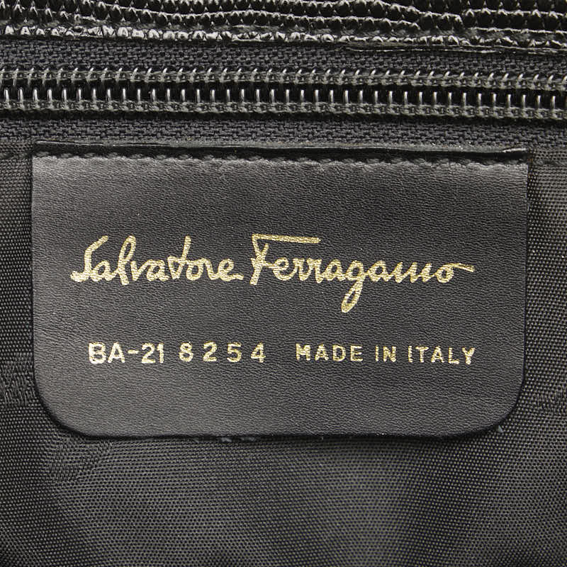 Salvatore Ferragamo Vara Leather Tote Shoulder Bag BA-21 8254 in Very Good Condition