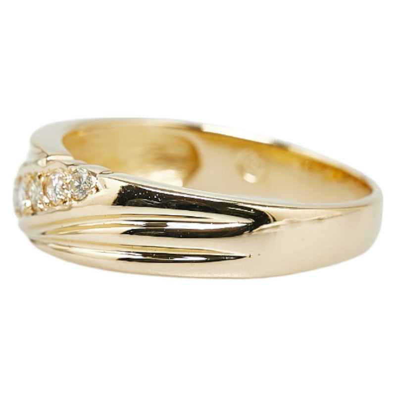 K18YG Yellow Gold Diamond Ring 0.15ct Size 12.5