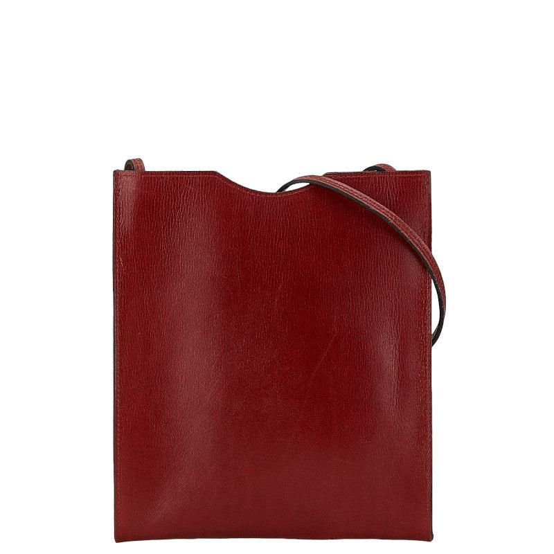 Hermes Onimeto Box Calf Shoulder Bag Bordeaux Red