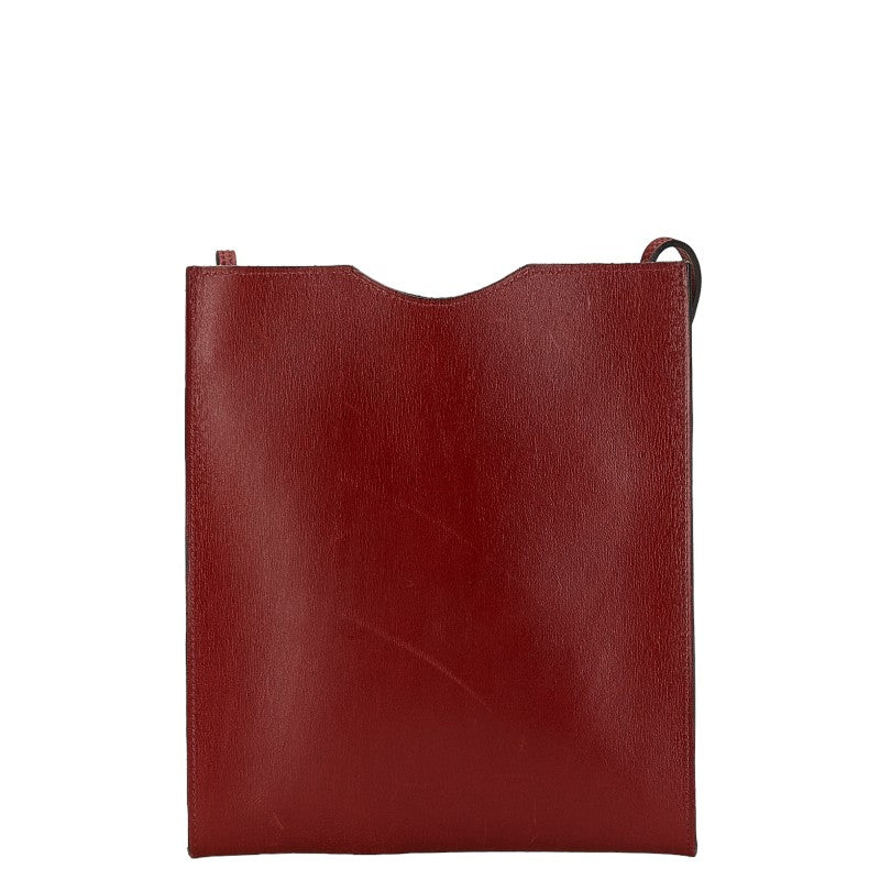 Hermes Onimeto Box Calf Shoulder Bag Bordeaux Red