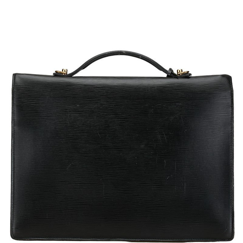 Louis Vuitton Leather Porte-Documents Bandouliere Briefcase M54462 in Very Good Condition