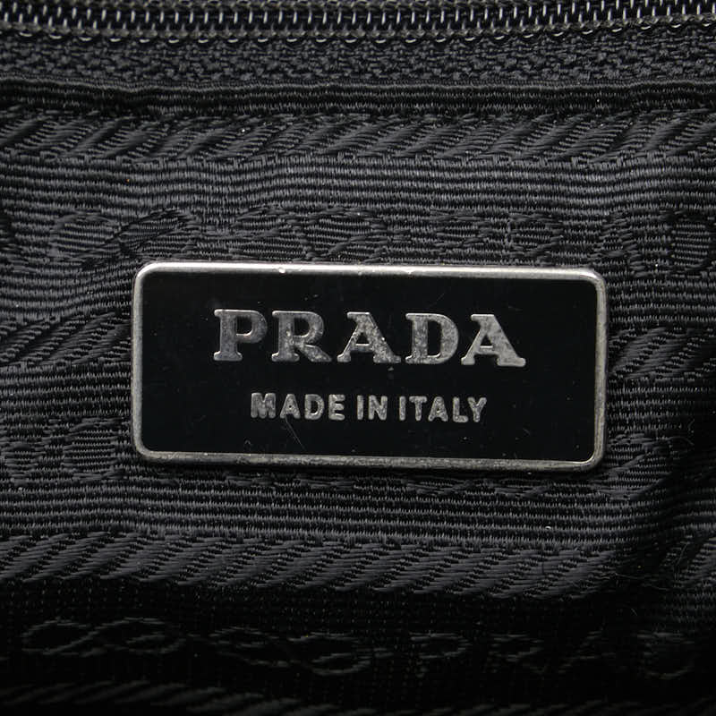 Prada Nylon Logo Handbag Black