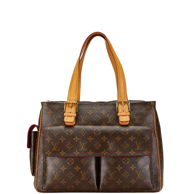 Louis Vuitton Monogram Multipli Cite Shoulder Tote Bag M51162 Brown PVC Leather in Very Good Condition