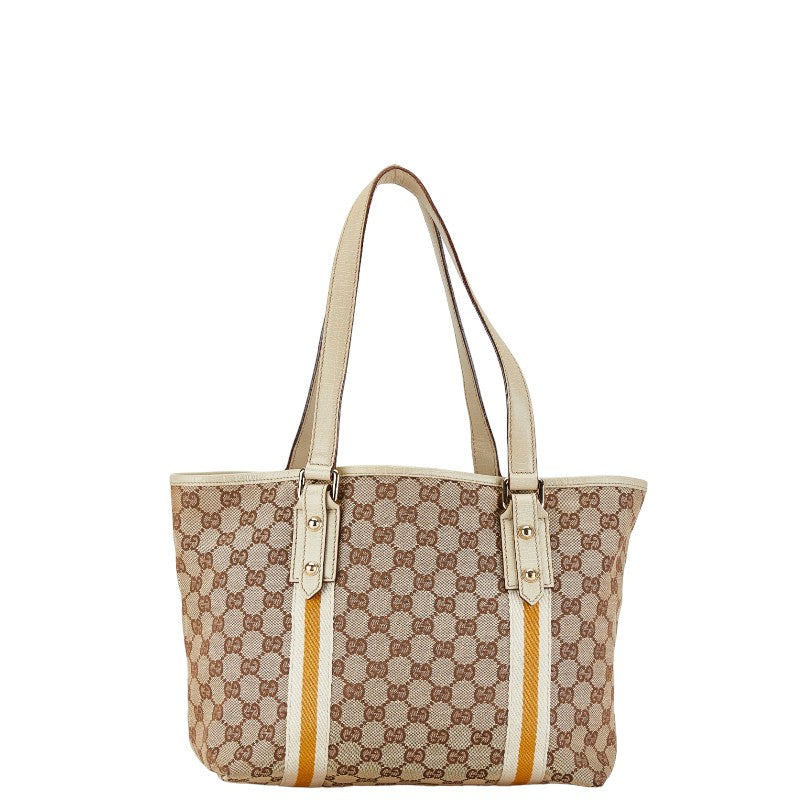 Gucci GG Canvas Sherry Line Tote Bag 137396