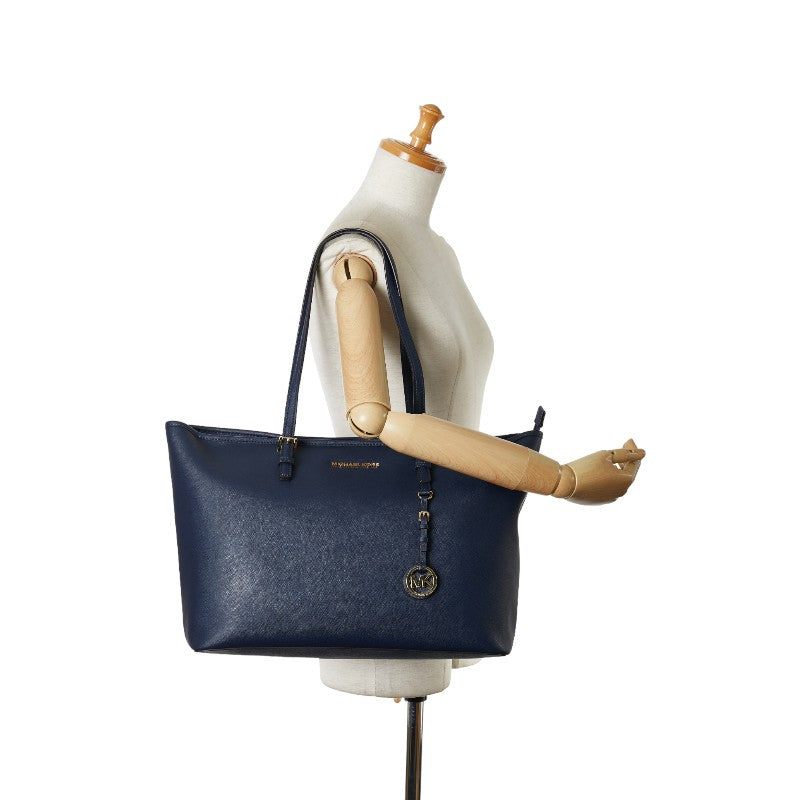 Michael Kors Leather Tote Bag Navy