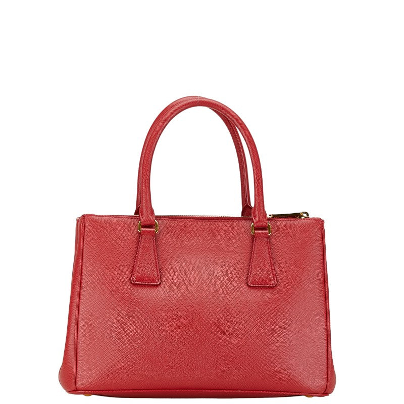 Prada Leather Logo 2WAY Handbag Red