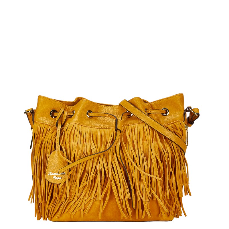 Samantha Thavasa Fringe Leather Handbag 1520195212 in Great Condition