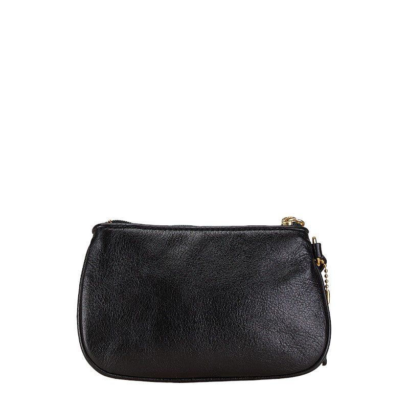 Coach Leather Pouch Black