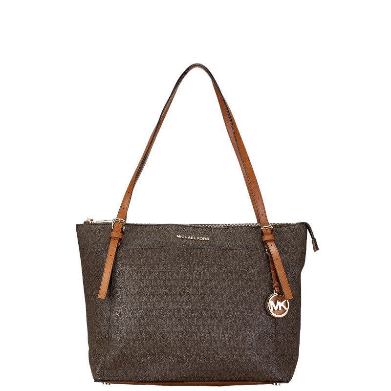 Michael Kors Signature Tote Bag Brown PVC Leather