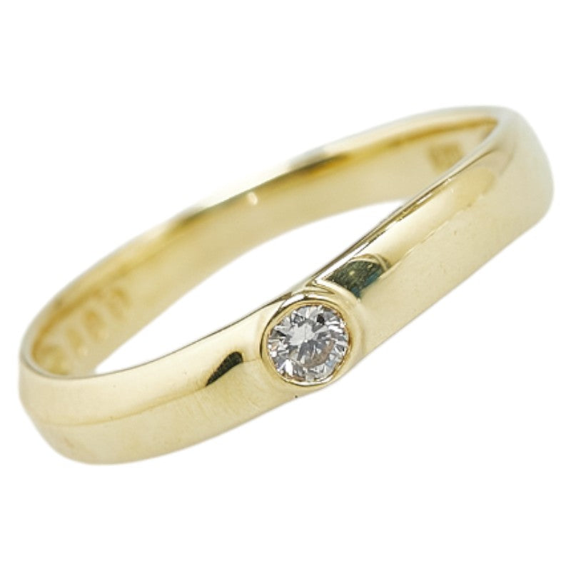 K18YG Yellow Gold Diamond Ring 0.06ct Size 9 in Great Condition