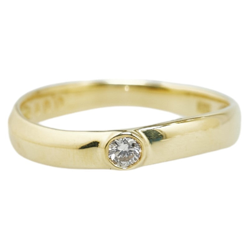 K18YG Yellow Gold Diamond Ring 0.06ct Size 9 in Great Condition