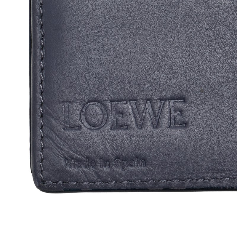 Loewe Anagram Leather Long Wallet Black Gray in Very Good Condition