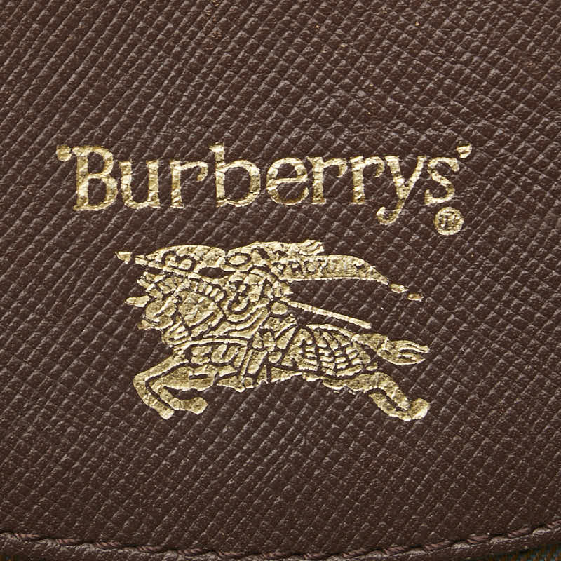 Burberry Check Canvas Leather Shoulder Bag