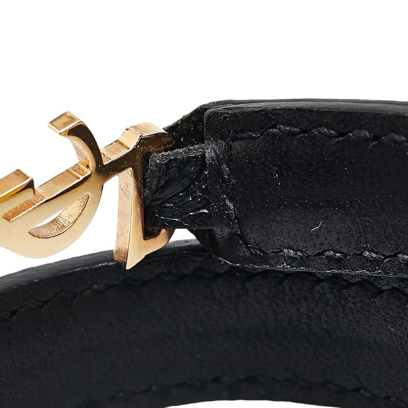 Yves Saint Laurent YSL Logo Leather Bracelet in Very Good Condition