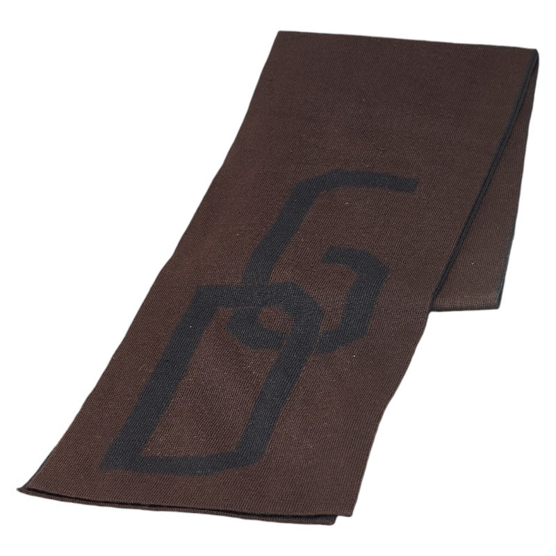 Dolce & Gabbana Wool Acrylic Scarf Dark Brown in Very Good Condition