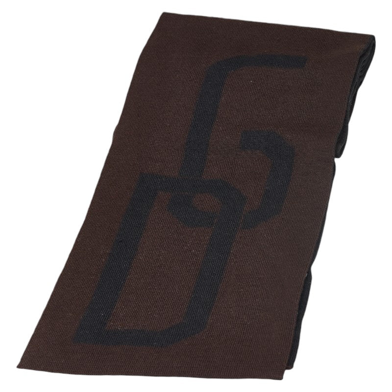 Dolce & Gabbana Wool Acrylic Scarf Dark Brown in Very Good Condition