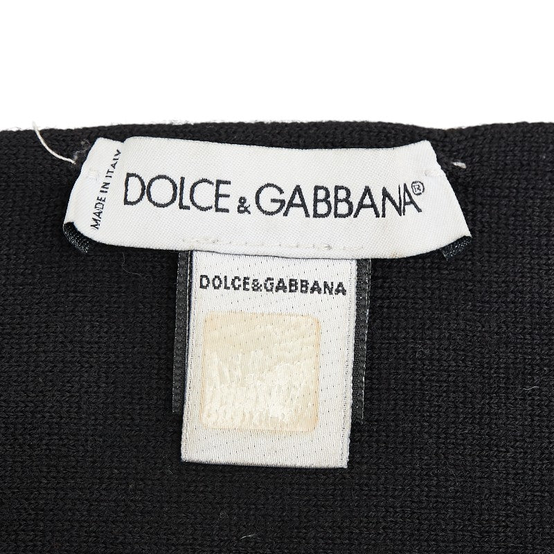 Dolce & Gabbana Wool Acrylic Scarf Dark Brown in Very Good Condition