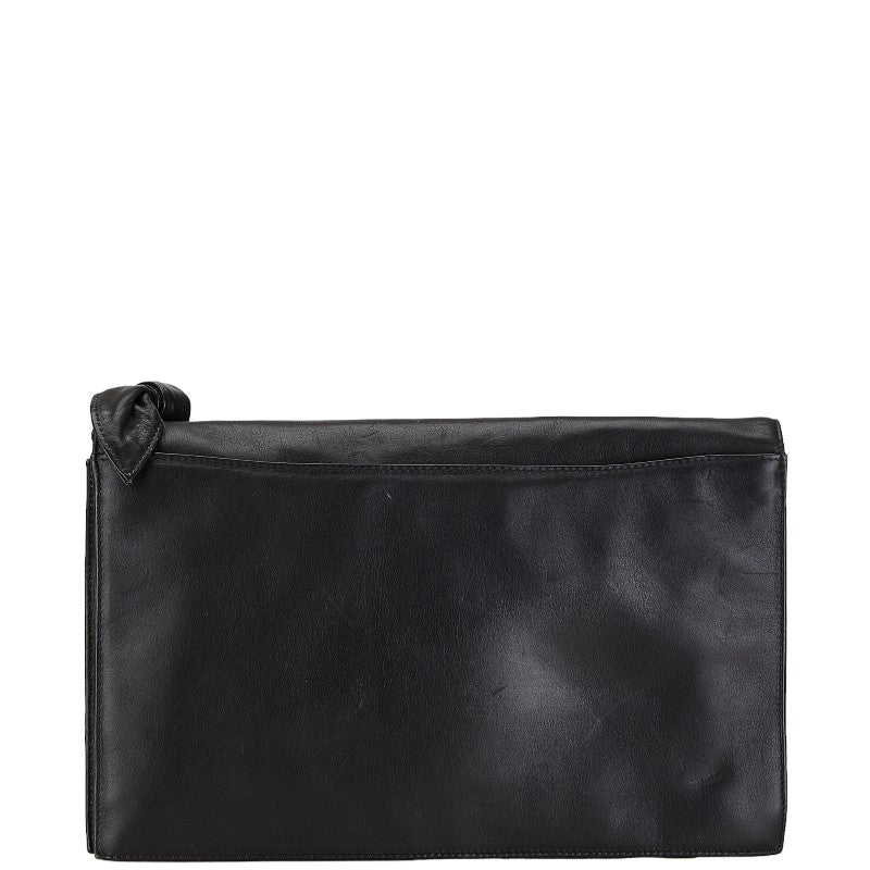 Valentino Leather Ribbon Clutch Bag