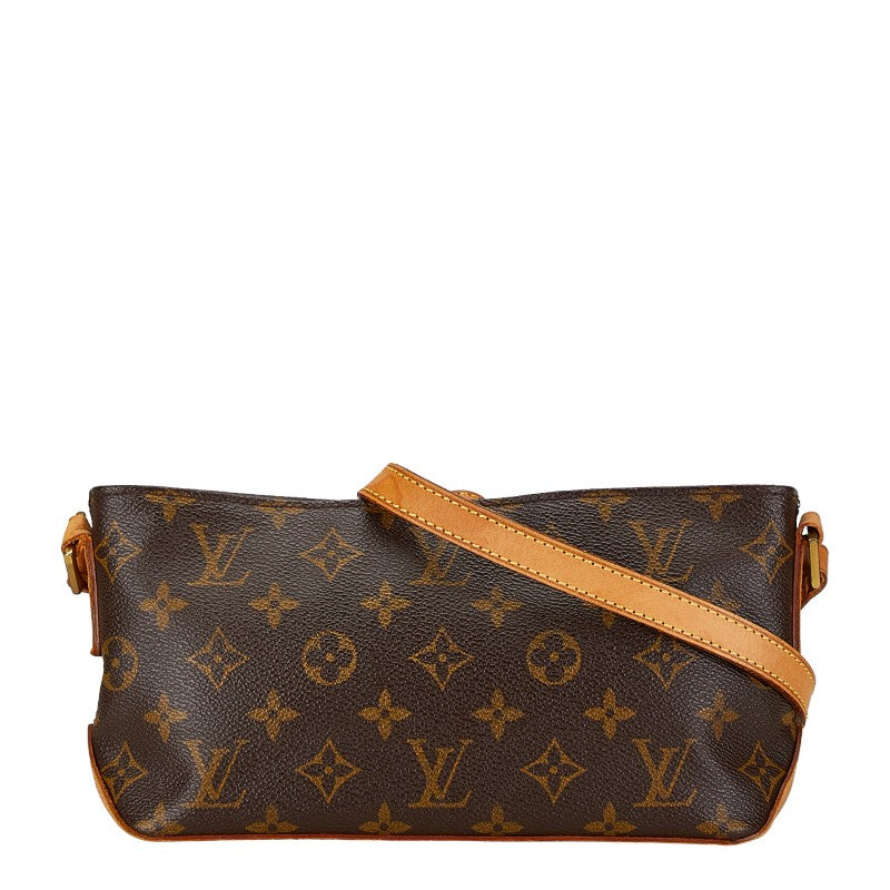 Louis Vuitton Monogram Trotter Shoulder Bag M51240 Brown PVC Leather in Very Good Condition