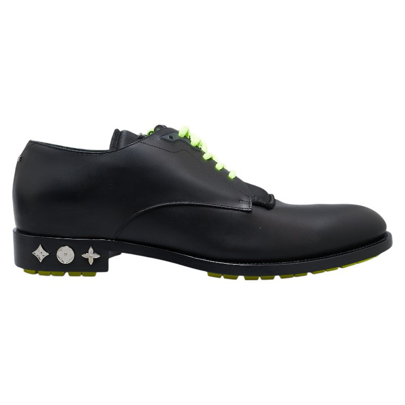 Louis Vuitton Leather Dress Shoes Black Neon Yellow