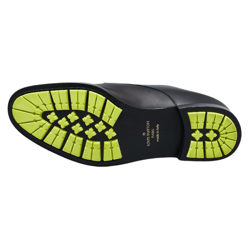 Louis Vuitton Leather Dress Shoes Black Neon Yellow