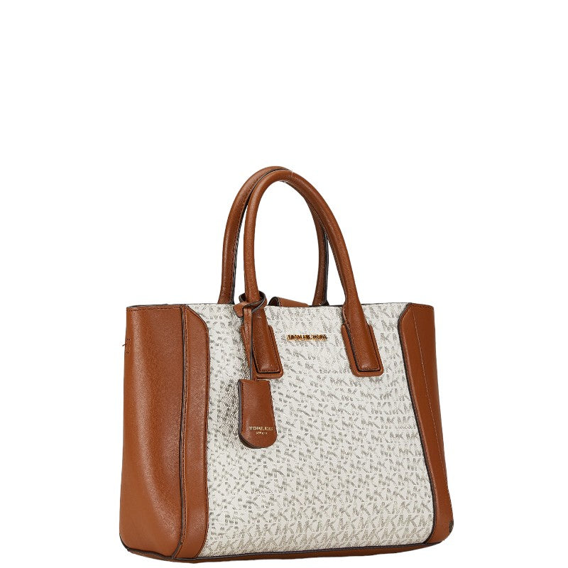 Michael Kors Monogram 2WAY Handbag White Brown