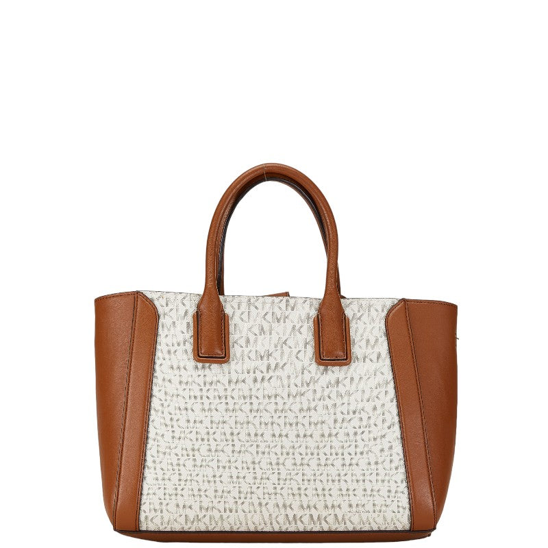 Michael Kors Monogram 2WAY Handbag White Brown