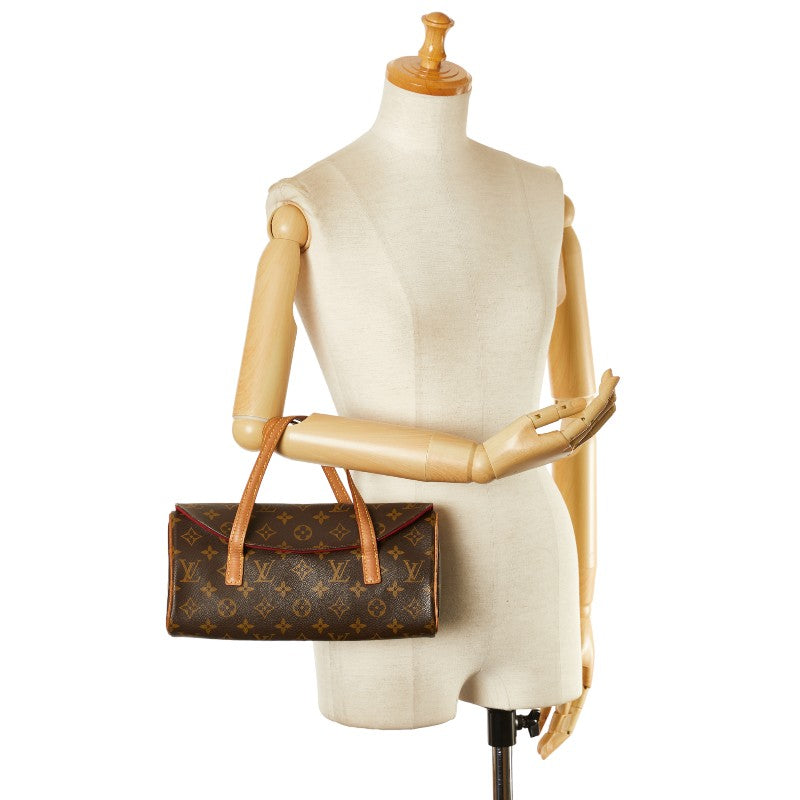 Louis Vuitton Monogram Sonatine Handbag M51902 Brown PVC Leather in Very Good Condition