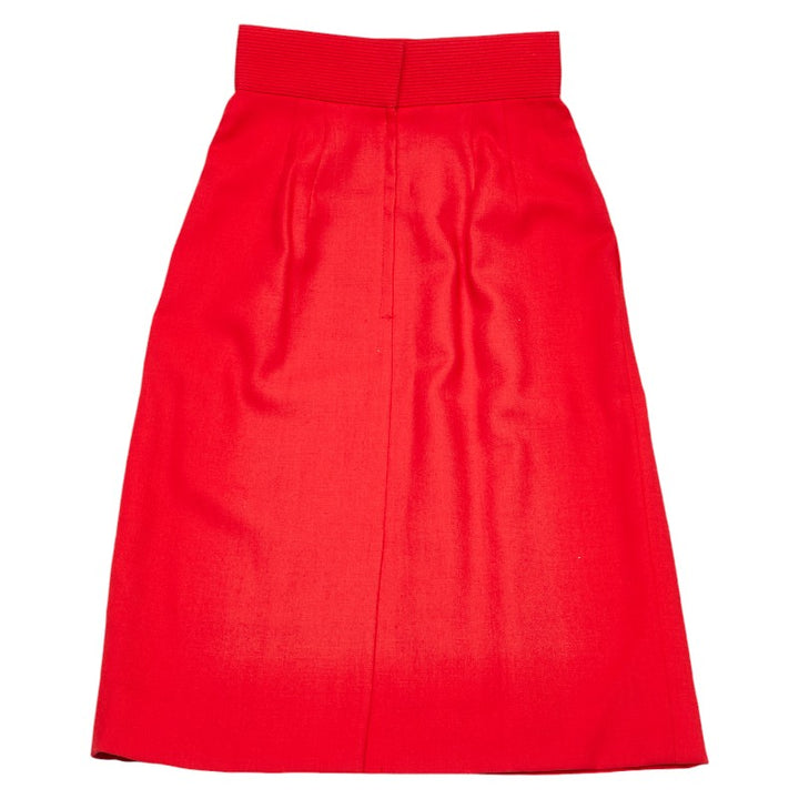 Dior Vintage Rayon Skirt Red S in Excellent Condition