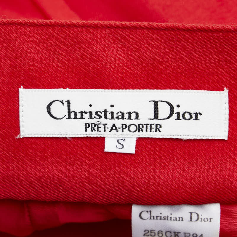 Dior Vintage Rayon Skirt Red S