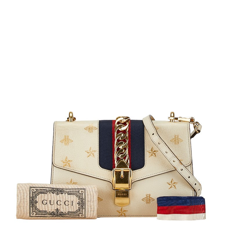 Gucci Sylvie Bee & Star Small Chain Shoulder Bag 524405