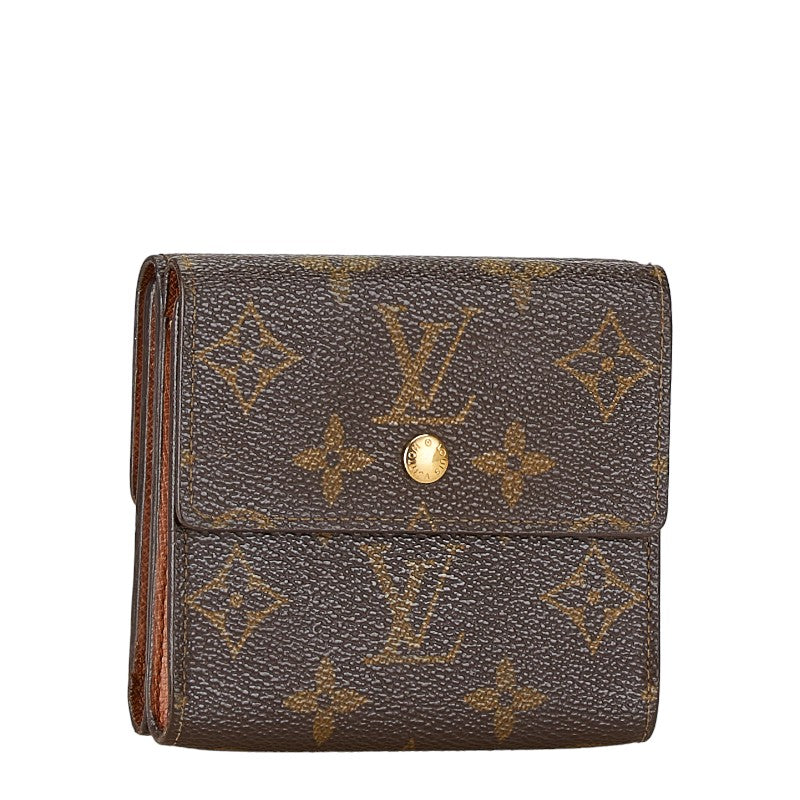 Louis Vuitton Monogram Compact Wallet M61652 Brown PVC Leather in Very Good Condition