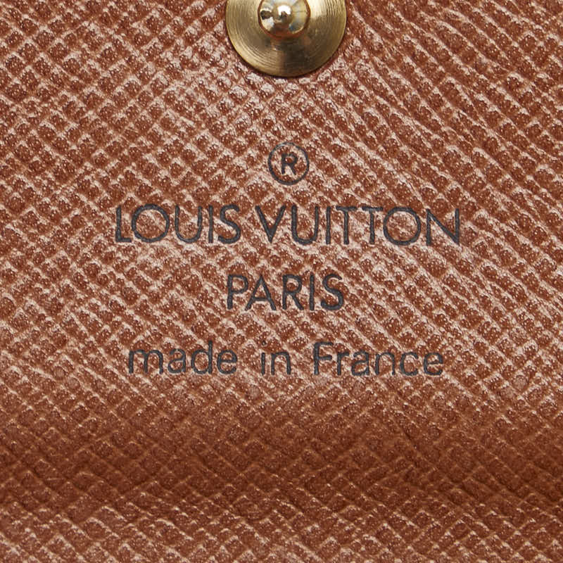 Louis Vuitton Monogram Compact Wallet M61652 Brown PVC Leather in Very Good Condition