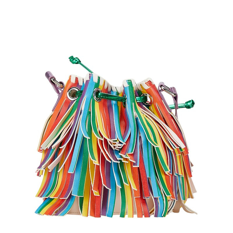 Stella McCartney Rainbow Fringe Leather Shoulder Bag