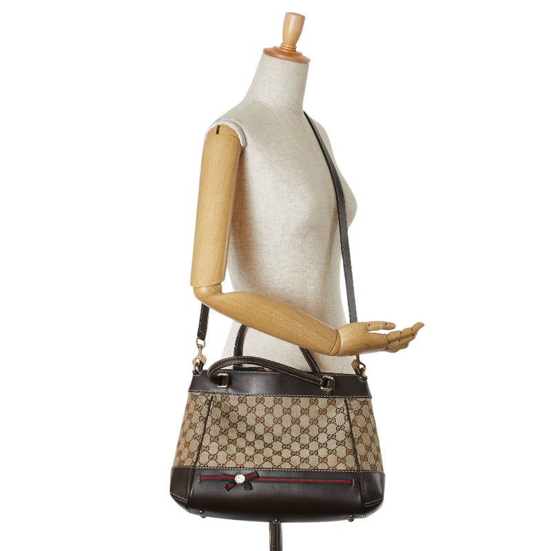 Gucci GG Canvas Mayfair Ribbon 2WAY Handbag