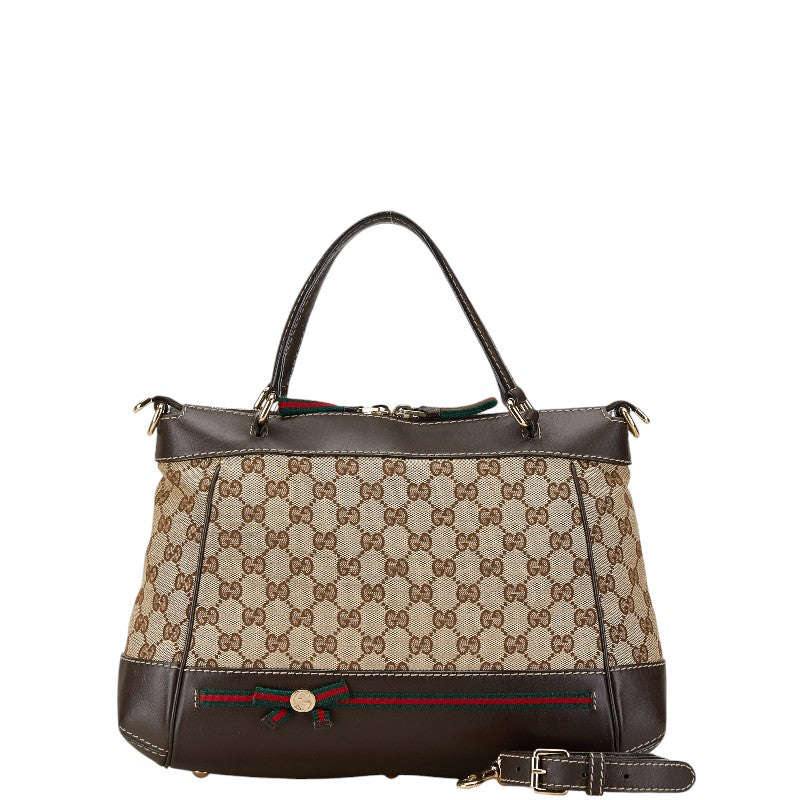 Gucci GG Canvas Mayfair Ribbon 2WAY Handbag