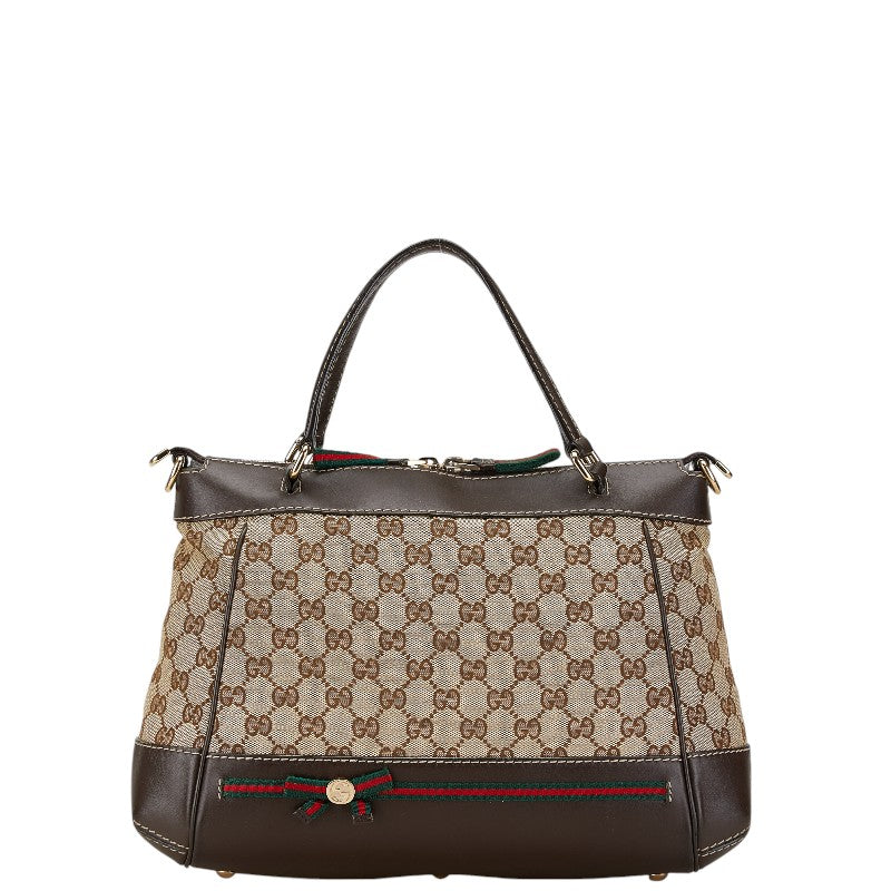 Gucci GG Canvas Mayfair Ribbon 2WAY Handbag