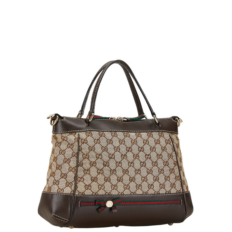 Gucci GG Canvas Mayfair Ribbon 2WAY Handbag