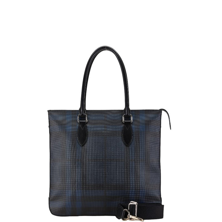 Burberry Check 2WAY Tote Bag PVC Leather in Very Good Condition