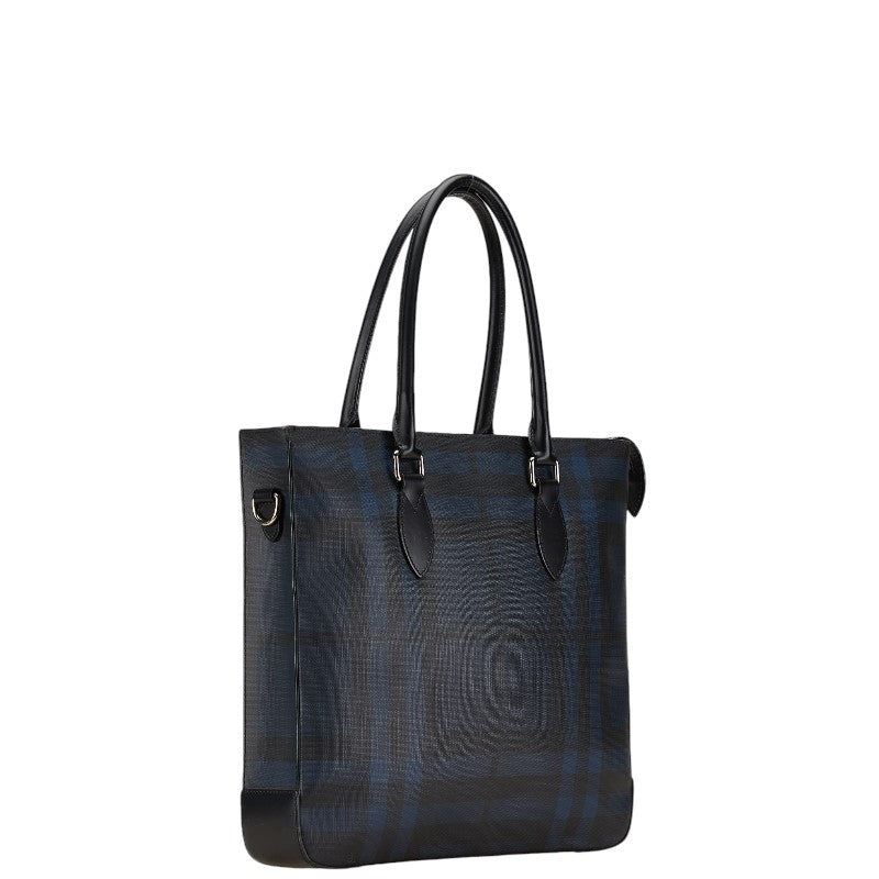 Burberry Check 2WAY Tote Bag PVC Leather