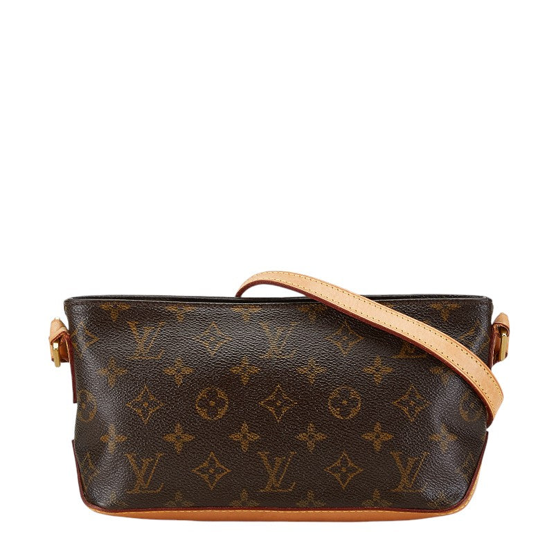 Louis Vuitton Monogram Trotter Shoulder Bag M51240 Brown PVC Leather in Very Good Condition