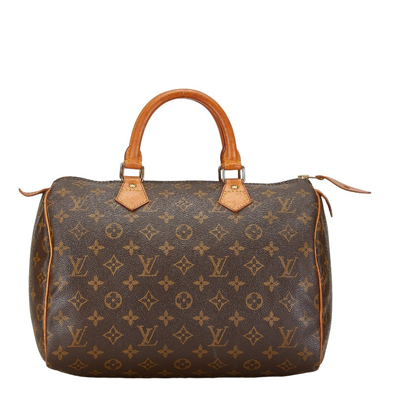 Louis Vuitton Monogram Speedy 30 Handbag M41526 Brown PVC Leather in Very Good Condition