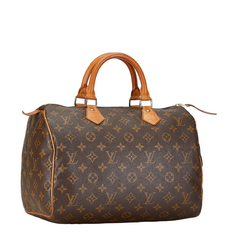 Louis Vuitton Monogram Speedy 30 Handbag M41526 Brown PVC Leather in Very Good Condition