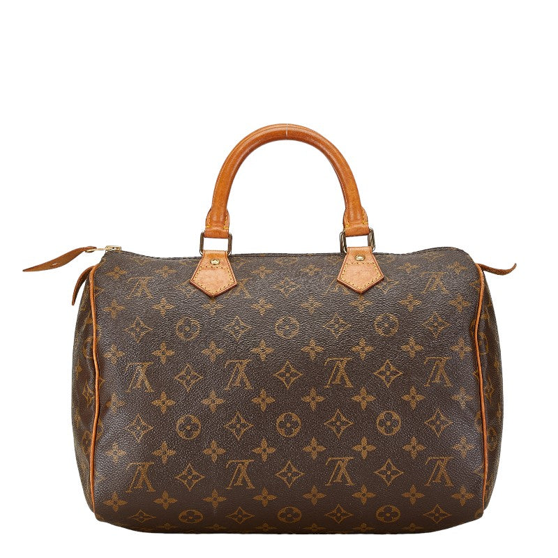 Louis Vuitton Monogram Speedy 30 Handbag M41526 Brown PVC Leather in Very Good Condition