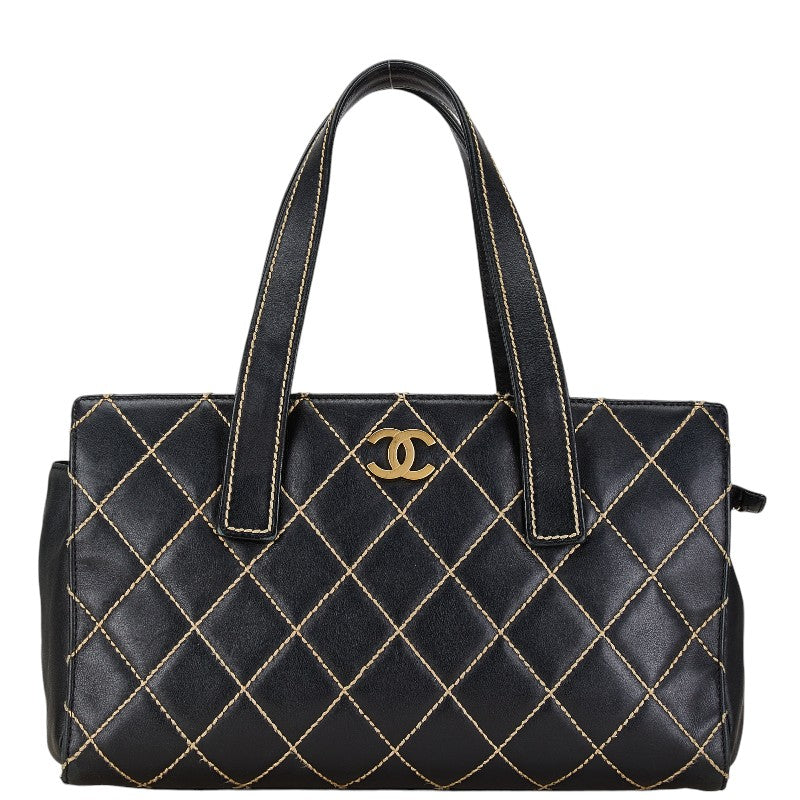 Chanel Wild Stitch Coco Mark Leather Tote Bag