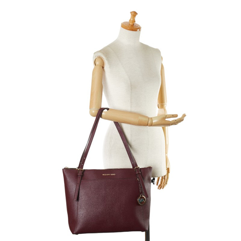 Michael Kors Leather Tote Bag Bordeaux