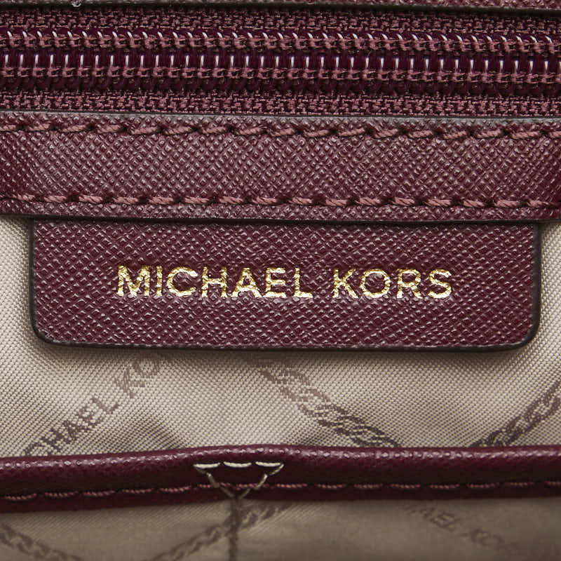 Michael Kors Leather Tote Bag Bordeaux