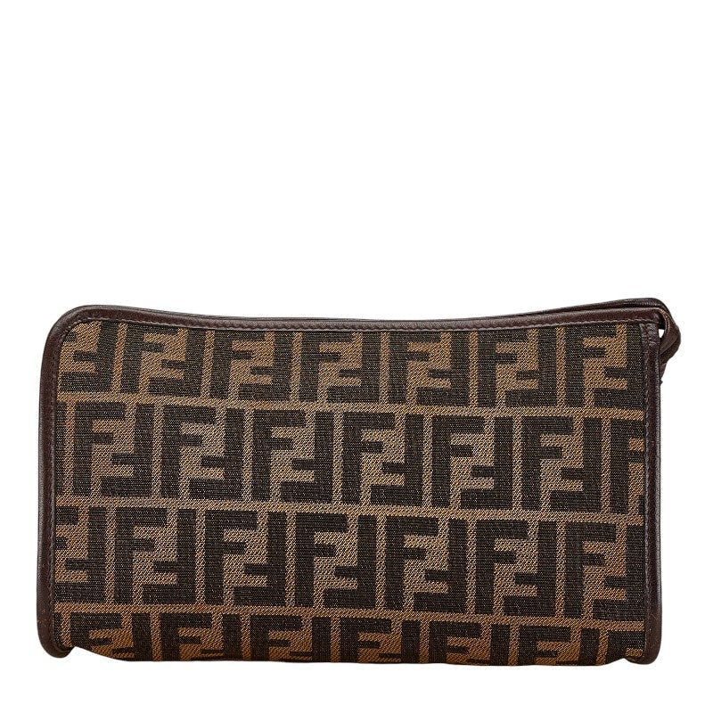 Fendi Zucca Canvas Leather Pouch