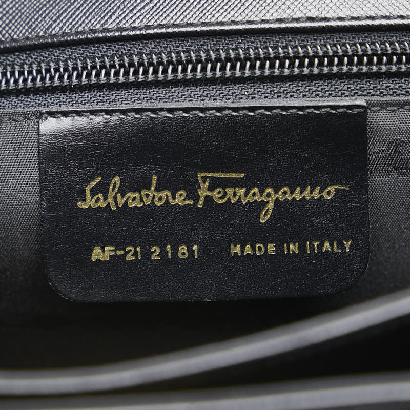 Salvatore Ferragamo Gancini Leather 2WAY Handbag AF-21 2181