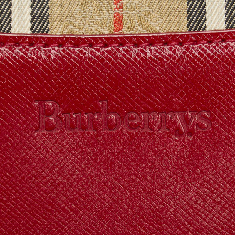 Burberry Nova Check Canvas Leather Tote Bag